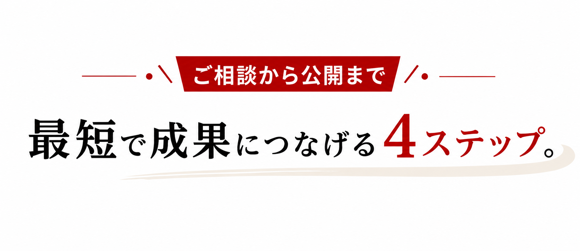 最短で成果につなげる4ステップ